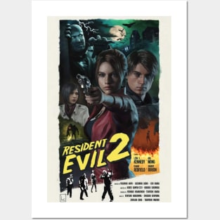 Resident Evil 2 Remake Poster | Movie Retro Style Art Posters and Art